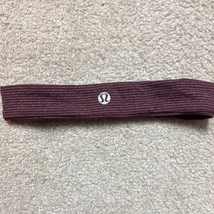 Lululemon Athletica Maroon Ribbed Hairband